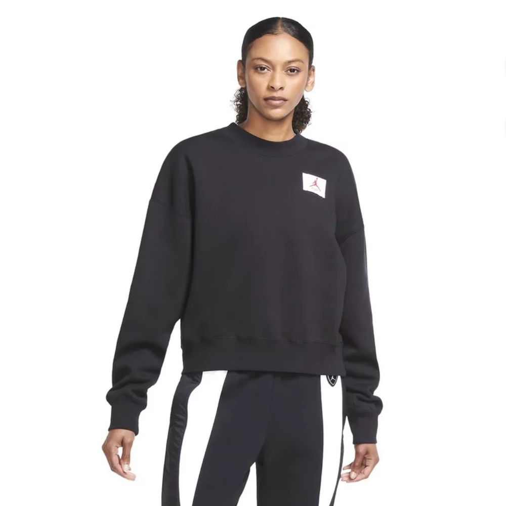 Jordan flight women’s fleece top cropped sweatshirt black